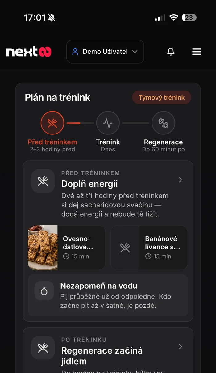 Plán na trénink