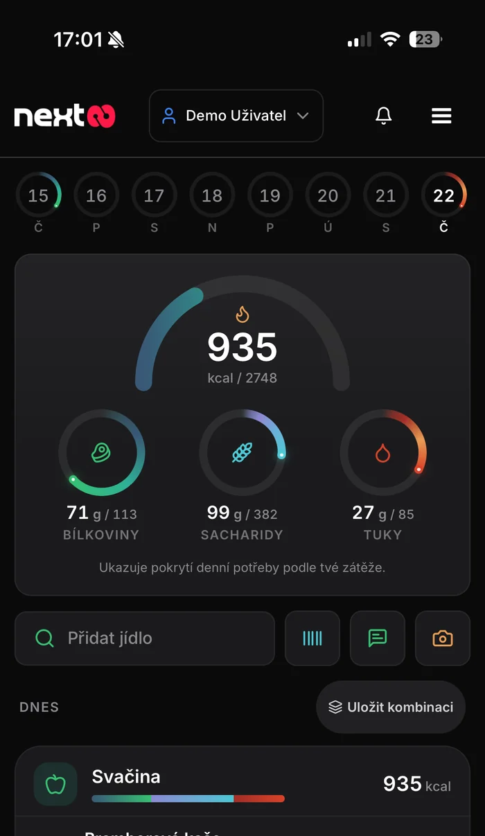 Výživa a deník jídel